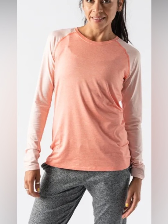 Rabbit Tops - Rabbit Women’s Running EZ Tee Long Sleeve Coral Size Small